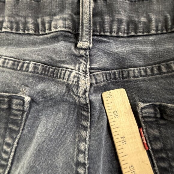 Levis 541 Jeans Mens 34x32 Black Gray Denim Athletic Fit Tapered Leg Distressed - Picture 6 of 16